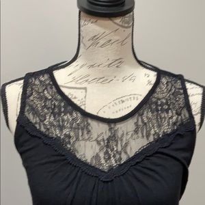 Black lacy tank